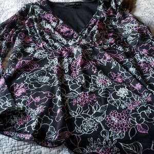 Asymmetrical long sleeve top